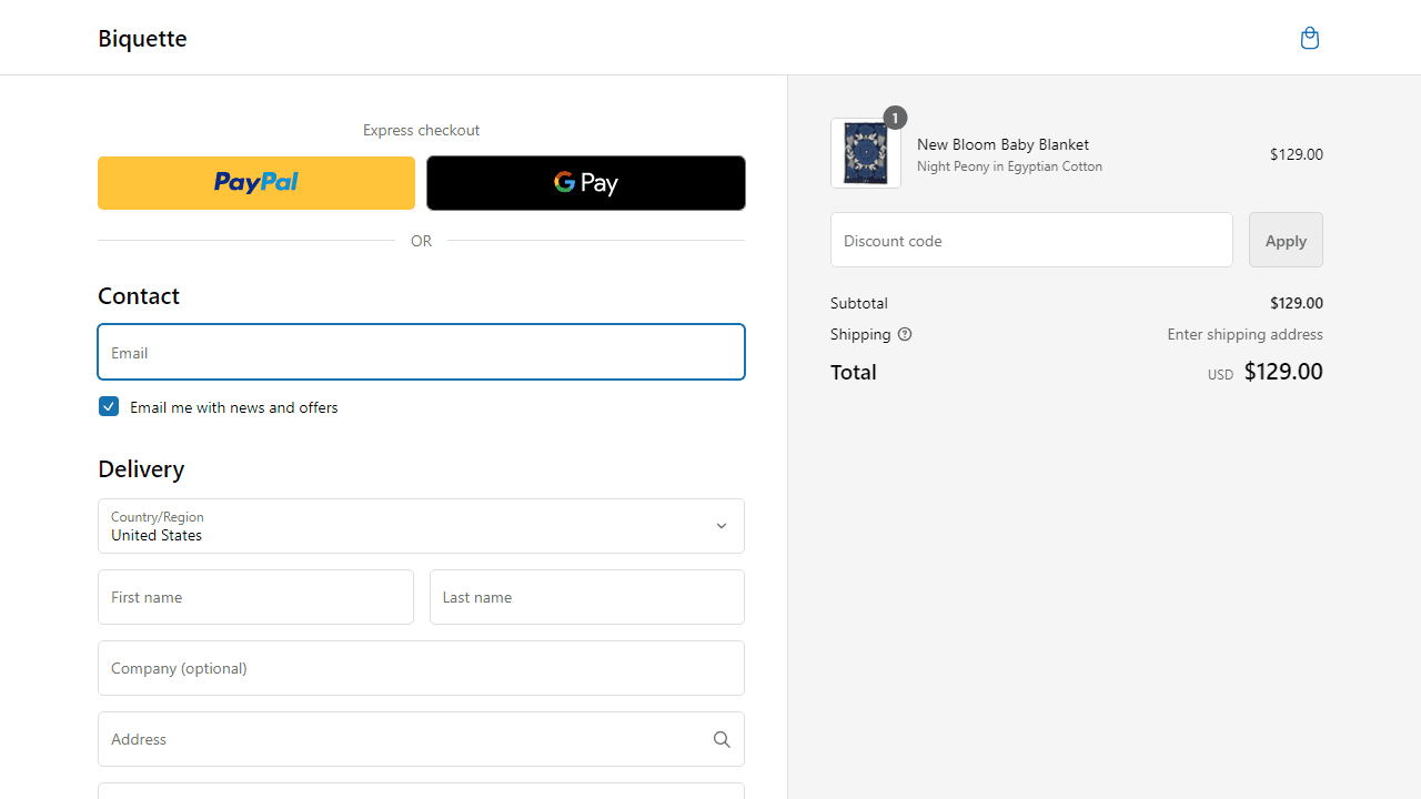 How to apply Biquette coupon code